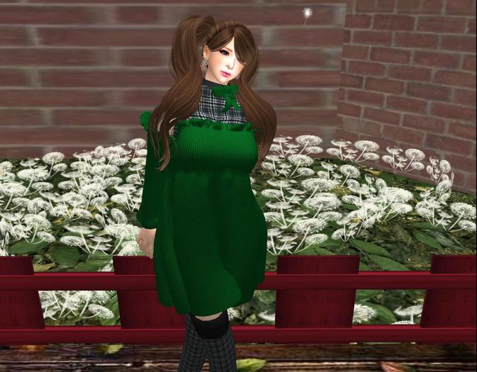 *Sweet CAT* Peasant rib green