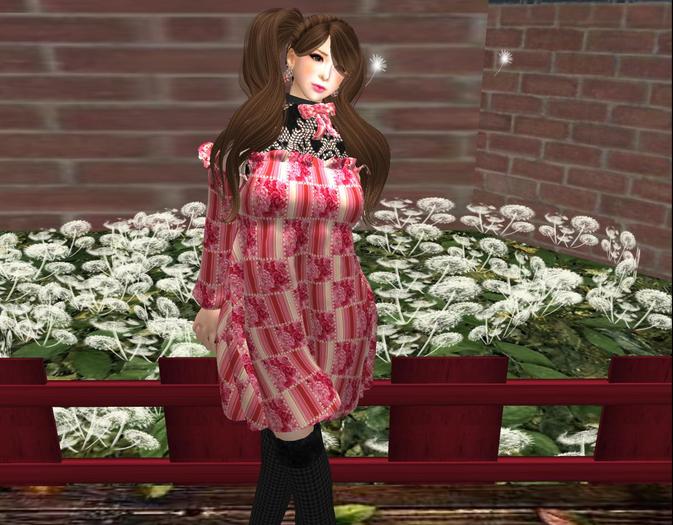 *Sweet CAT* Peasant patch pink