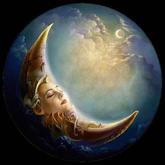 Moon Lady round rug