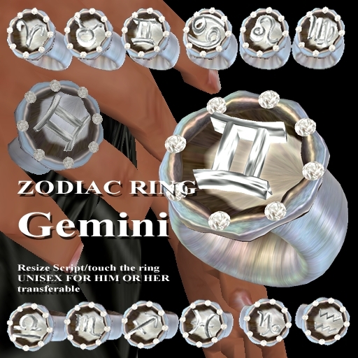 * GuTi EXTRAVAGANT ZODIAC RING Gemini Zwillinge Sternzeichen
