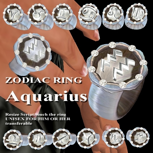 * GuTi EXTRAVAGANT ZODIAC RING Aquarius Wassermann Sternzeichen