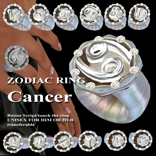 * GuTi EXTRAVAGANT ZODIAC RING Cancer Krebs Sternzeichen