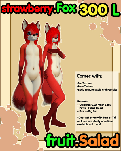 .:fruit.Salad:. strawberry.Fox Kit [Avatar 2.0]
