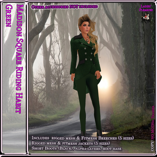 ~LP~ Madison Square Riding Habit BOXED Green