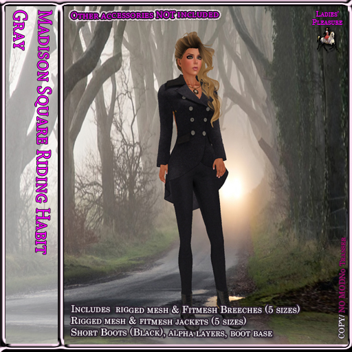 ~LP~ Madison Square Riding Habit BOXED Gray