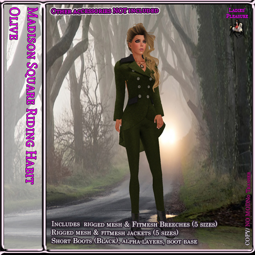 ~LP~ Madison Square Riding Habit BOXED Olive