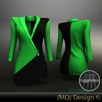 Second Life Marketplace - {MD} Women Business Outfit 1 (Green)