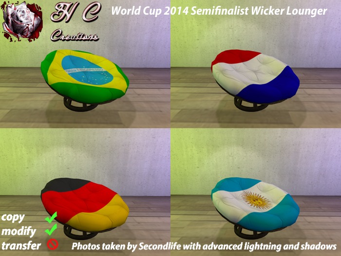 HCC World Cup 2014 Semifinalist Wicker Lounger BOX