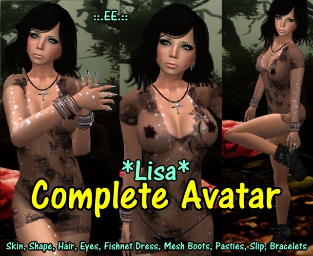 ::.EE.:: Complete Avatar *Lisa* (Incl. Dress&Mesh Boots)