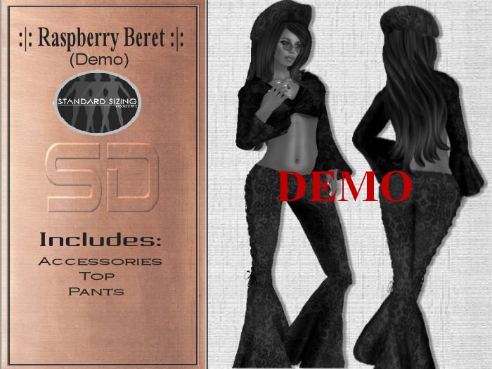 {SD} (Demo) RASPBERRY BERET (Partial Mesh)