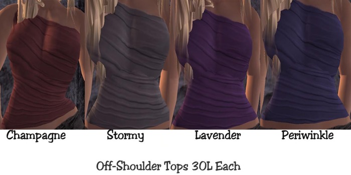 *CHICK DELUXE*  Off-Shoulder Tops (4)