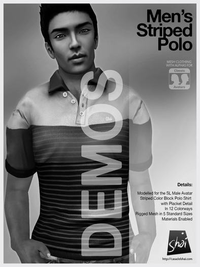 *Shai* Men's Striped Polo - DEMOS