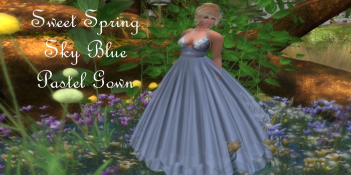 Sweet Spring Pastel Dress-Sky Blue