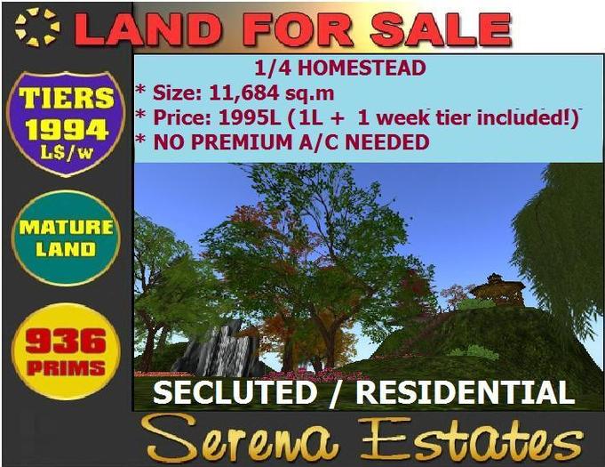 *Serena Estates* 1/4 Homestead GREEN *1994L*HS4