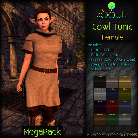 .:Soul:. Cowl Tunic - Female - MegaPack