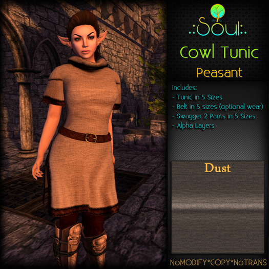 .:Soul:. Cowl Tunic - Female - Dust