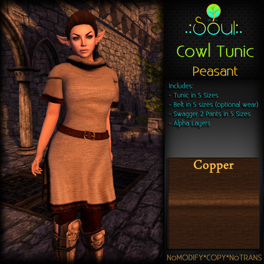 .:Soul:. Cowl Tunic - Female - Copper