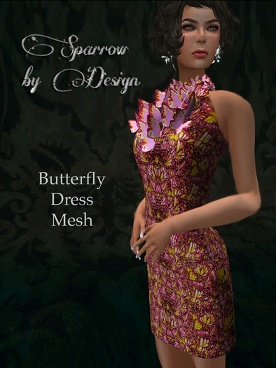 ~ SbD ~ Butterfly Dress in Math Red