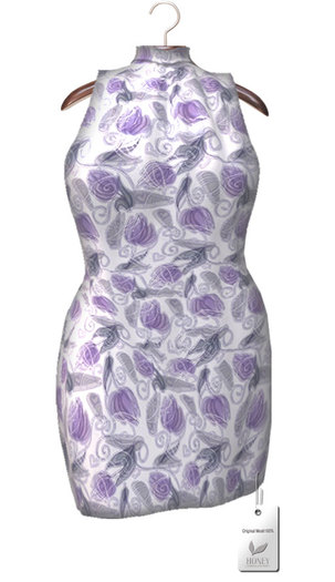 +HONEY+M010*Mesh High neck dress(tulip*purple) 
