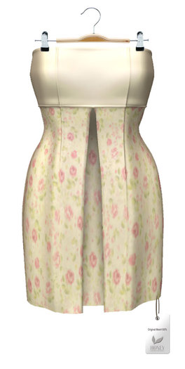 +HONEY+M011*Mesh Simple DartsDress(Flower) 