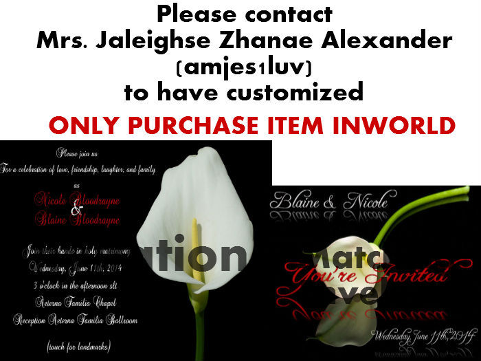 Lily Wedding Invitation & Envelope