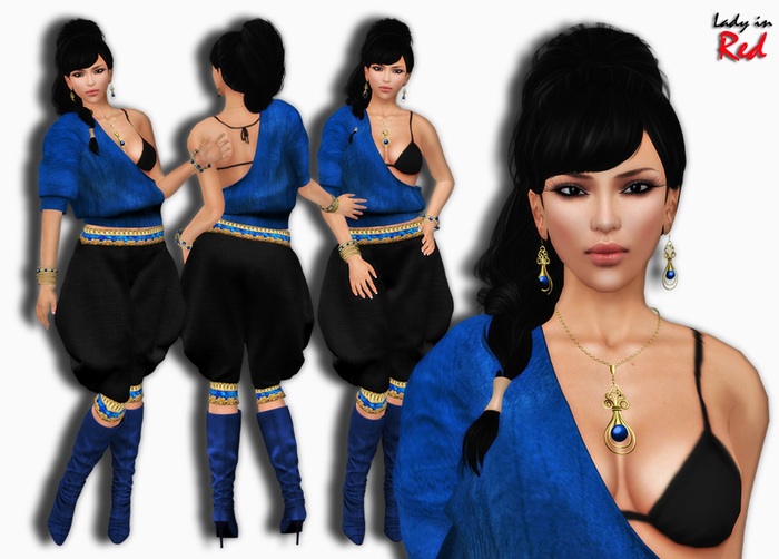 Lady in Red - Liza (blue) - Complete outfit