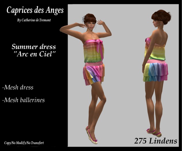*CdT* Summer Dress "Arc en Ciel"