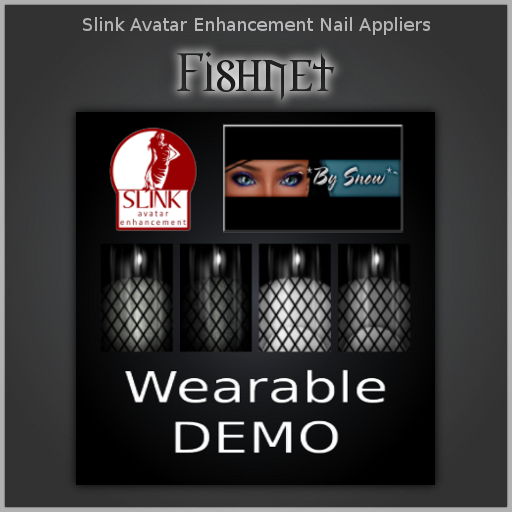 ~*By Snow*~ Slink Nails Appliers - Fishnet Goth