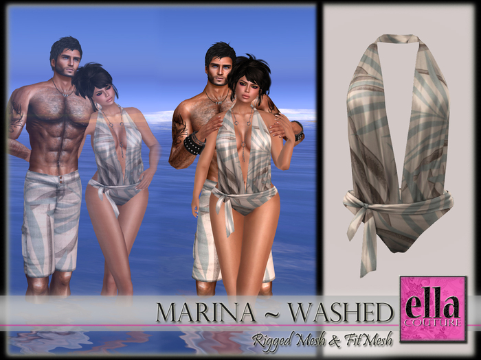 {eC} Marina - Washed Halter Swimsuit