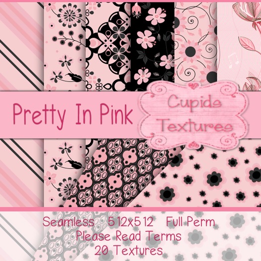 *Cupids Textures * 20 PRETTY IN PINK