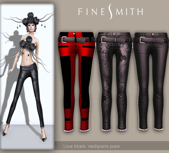 F I N E S M I T H - Loveblack pants- 3 pairs