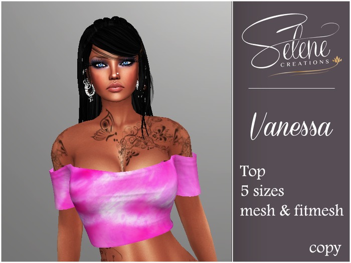 [Selene Creations] Vanessa Pink Fractal mesh&fitmesh