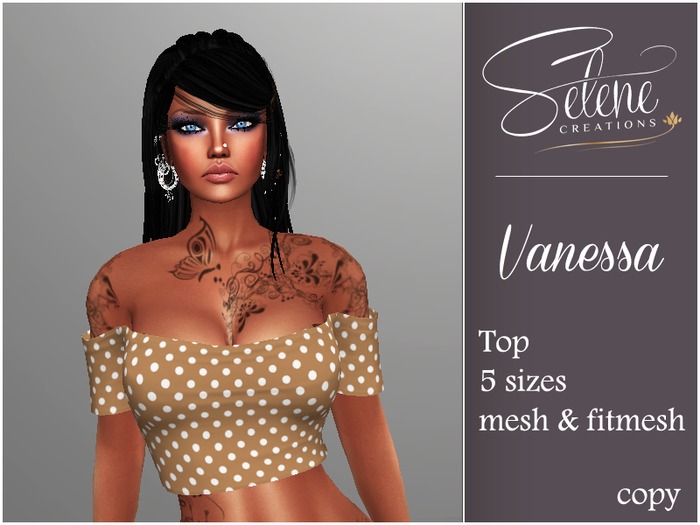 [Selene Creations] Vanessa Brown Dots mesh&fitmesh