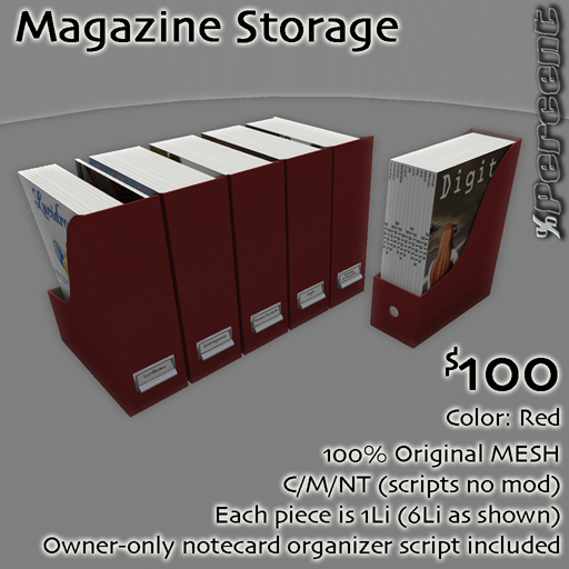 % Magazine Holders (Red) *MESH*