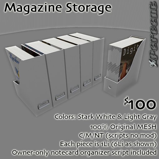 % Magazine Holders (BOTH Whites) *MESH*