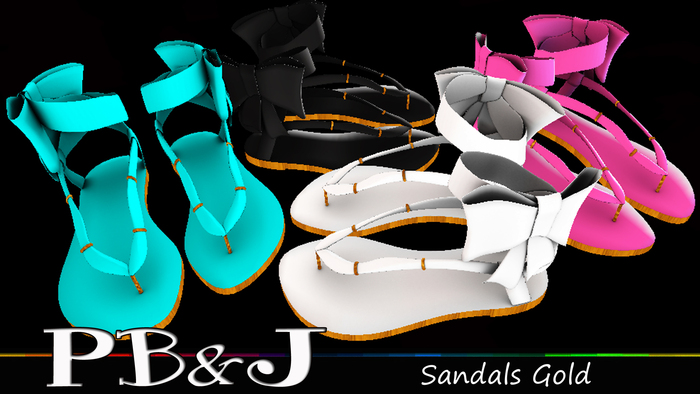 PB&J Smoke/Gold Sandals (slink)