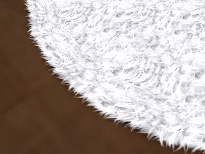 [Px] Fur Rug (circle) -tintable white-