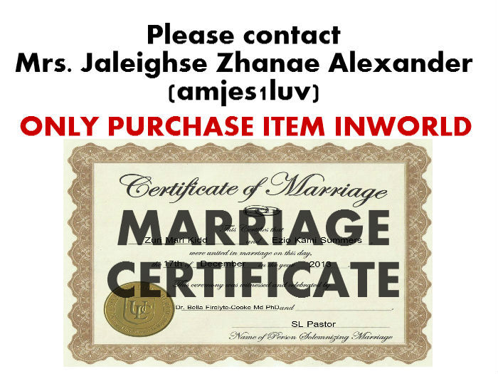 Classic Marriage Certificate