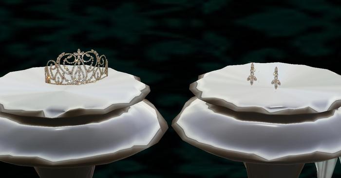 Royal Golden Tiara & Earring Set-27