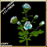 LW_ Rose Bush - White Light Blue (1 LI / Prim)