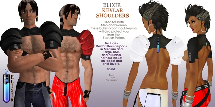ELIXIR Kevlar Shoulderpads- Red