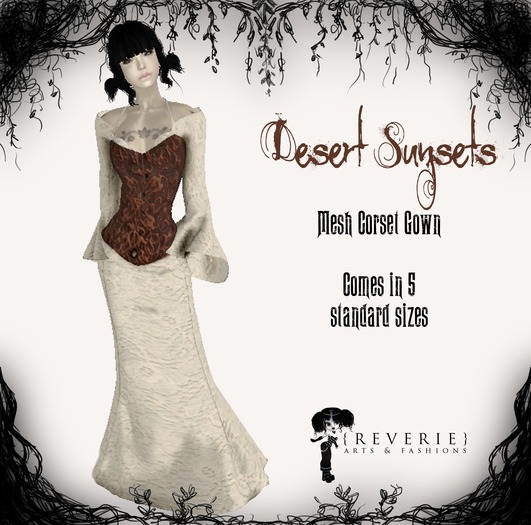 {REVERIE} Mesh Corset Gown - Desert Sunsets
