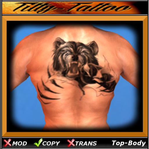 Titty-Tattoo (Baer_1 - Ruecken)