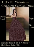 HHVET Victoriana - Cranberry CanCan Dress