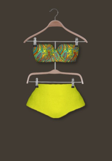 .R:R. The Serena Bodysuit - Lime Paisley