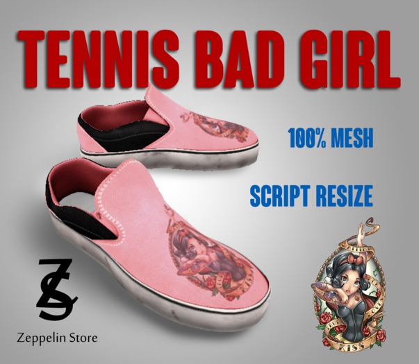 - Tennis Shoes Mesh - Bad Girl - Zeppelin Store -