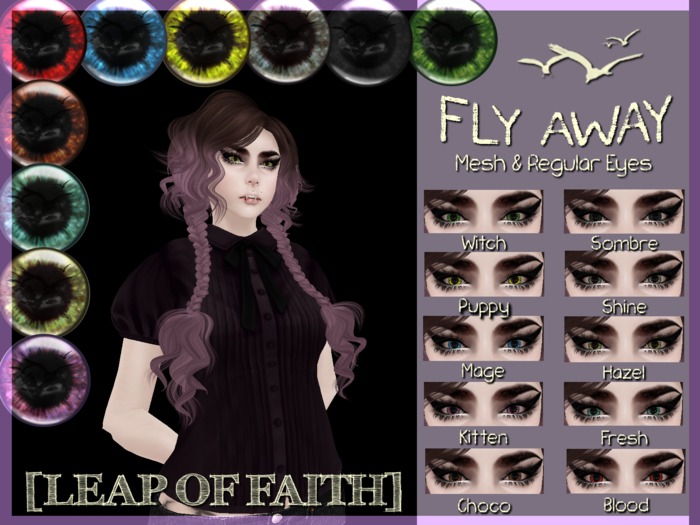 [LoF] Fly Away EYES - Sombre Mesh & Regular