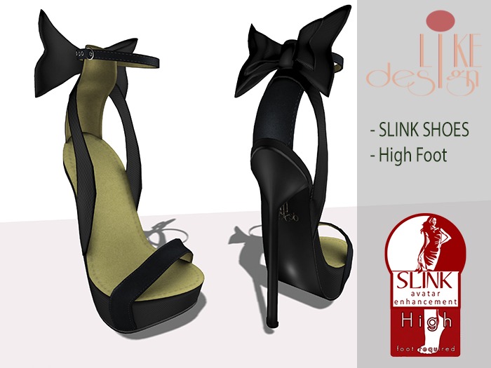 .: LIKE DESIGN :. Ribbon Shoes Black