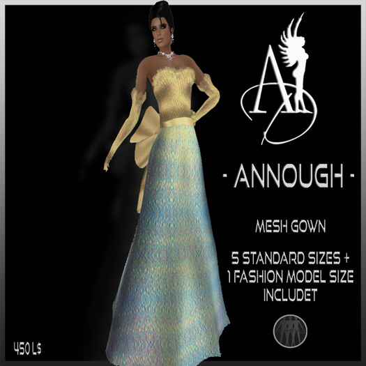 Angel Dessous-Annough-meshgown-goldblue