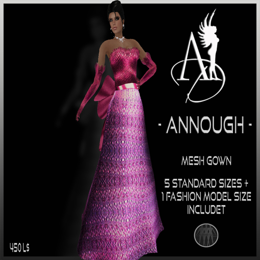 Angel Dessous-Annough-meshgown-purple